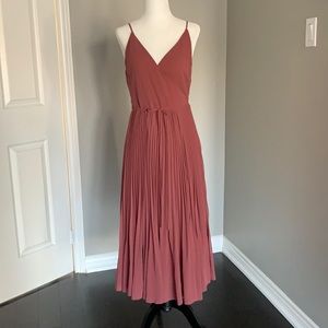 WILFRED PLEATED DRESS-ROSE